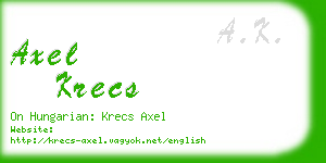 axel krecs business card
